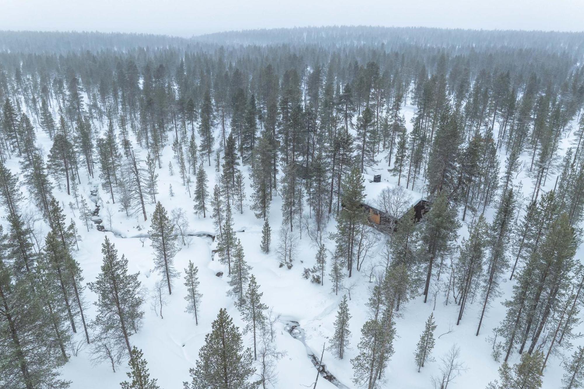Kuukkeli Log Houses Aurora Cabin - Jaspis Saariselkä Buitenkant foto